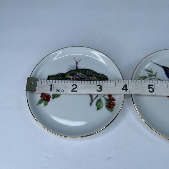 VTG Fürstenberg Porzellan Coasters Bowls Trinket Dish Bird Motif Set Of 2 - Picture 7 of 9